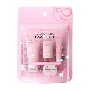 LAIKOU Japan Sakura Travel Kit (Cleanser, Toner, Cream & Sunscreen)